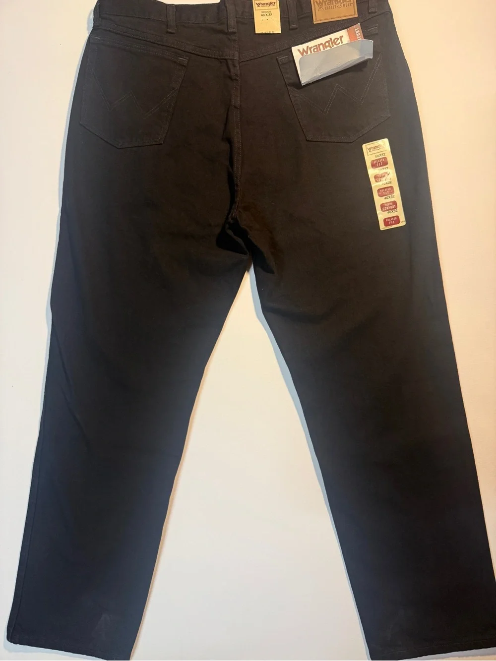 Wrangler Black Denim‎ Jeans with Metal Logo Button